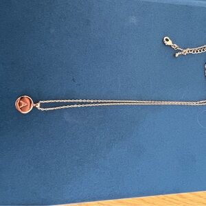 “A” rose gold necklace